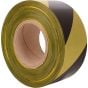 70mm - Barrier Tapes No.7405 Yellow & Black Stripped Tape 500 Metre Roll