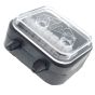 8 Way Wiring Junction Block with Screw Down Terminals and Lid in Black