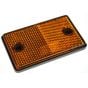 Self Adhesive Amber Side Reflector 75x46x10mm c/w Mounting Holes E Approved