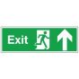 Fire Exit Sign Semi Rigid Plastic - 400x150mm