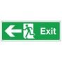 Fire Exit Sign Semi Rigid Plastic 400mm x 150mm