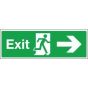 Self Adhesive Fire Exit Sign - 400mm x 150mm