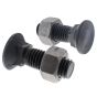 M14 Plough Bolt Kit (2 Bolts / Nuts) - Overall Length: 44mm