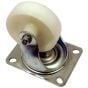 50mm Swivel Nylon Wheel. Plate: 66mm x 48mm, Fixtures: 54mm x 24mm