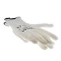 Nylon Knitted Glove PU Coated Palm Integral Elasticated Wrist White XL