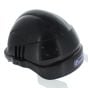 Vision Plus ABS Safety Helmet c/w Integrated Retractable Visor Black