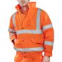 Constructor Bomber Jacket Polyester Outer Shell PU Coating Orange