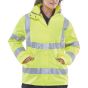 Ladies Executive Hi-Vis Jacket Breathable Tailored Fit Saturn Yellow