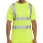 Crew Neck T-Shirt Poly/Bird-Eye Fabric Hi-Vis Class 2 Saturn Yellow