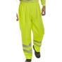 Hi-Vis Over-Trousers Elasticated Waist Polyester PU Coated Saturn Yellow