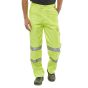 Poly Cotton Trousers Hi-Vis EN471 Class 1 Saturn Yellow Tall Leg