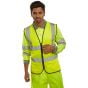 Waistcoat Hi-Vis Class 2 Polyester Material Zip Fastened Saturn Yellow