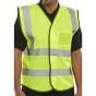 Hi Vis Vest ID Pocket Class 2 Polyester Velcro Fastening Saturn Yellow