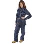 Nylon B-Dri PVC Suit Zip Front Jacket & Elasticated Trouser Navy Blue