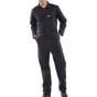 Heavy Weight Boiler-suit Concealed 2Way Zip Front Polyester Cotton Black