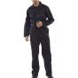 Regular Boilersuit Poly/Cotton Elasticated Waist Stud Front Black