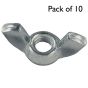 Wing Nuts, Zinc Plated, Size: M5 - Pack of 10