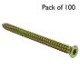 Concrete Screws, T30 Torx Head, (Zinc/Passivated) Size: 7.5 x 80 - Pack of 100