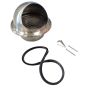 Bull-Nose Vent with Grill 100mm Stainless Steel Suitable for Domestic Extractor Appliances