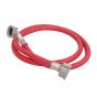 Hot Water Inlet Fill Hose 1.5m Straight - 90 Deg Ends Fits Washing Machines & Dishwashers