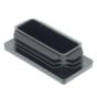 Polished Rectangular Ribbed Insert for 2 x 1 Tube, Size: 50.8 x 25.4mm