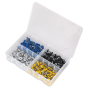 Number Plate Screw Assortment 200pc 4.8mm x 18mm Plastic Enclosed Head Sealey Part No. AB076NP