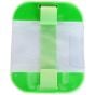 Visible Armband ID - Wipe Clean Clear PVC Adjustable Elastic Band - Green