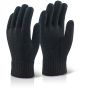 Acrylic Glove Acrylic Fibre Knitted Ribbed Cuff One Size Fits All Black