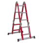 Aluminium Multipurpose Ladder EN 131 Adjustable Height Sealey Part No. AFPL2