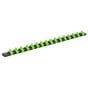 Socket Retaining Rail with 16 Clips 1/4"Sq Drive - Hi-Vis Green Sealey Part No. AK27052HV