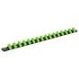 Socket Retaining Rail with 16 Clips 3/8"Sq Drive - Hi-Vis Green Sealey Part No. AK27053HV