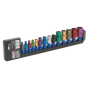 TRX-Star Socket Set 14pc 1/4", 3/8" & 1/2"Sq Drive E4-E24 Multi-Coloured Sealey Part No. AK61800