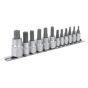 TRX-Star Socket Bit Set 12pc 1/4", 3/8" & 1/2"Sq Drive Sealey Part No. AK6213