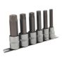 TRX-Star Socket Bit Set 6pc 1/2"Sq Drive 100mm Sealey Part No. AK627