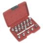 Oil Drain Plug Key Set 19pc 3/8"Sq Drive Sealey Part No. AK6586