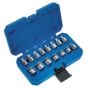 Oil Drain Plug Socket & Key Set 15pc Magnetic 3/8"Sq Drive Sealey Part No. AK6588