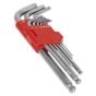 Ball-End Hex Key Set 9pc Long Metric Sealey Part No. AK7139