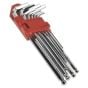 Ball-End Hex Key Set 10pc Extra-Long Fully Polished Metric Sealey Part No. AK7169