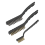 Wire Brush Set Auto Engineer's 3pc Sealey Part No. AK9801