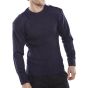 Security Sweater Military Style Crew-Neck Shoulder/Elbow Patches N/Blue XL