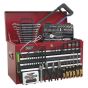 Topchest 6 Drawer with Ball Bearing Slides - Red/Grey & 98pc Tool Kit Sealey Part No. AP2201BBCOMBO