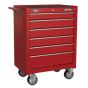 Rollcab 6 Drawer with Ball Bearing Slides - Red Sealey Part No. AP226