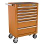 Rollcab 7 Drawer with Ball Bearing Slides - Orange Sealey Part No. AP26479TO