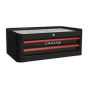 Mid-Box 2 Drawer Retro Style - Black with Red Anodised Drawer Pulls Sealey Part No. AP28102BR