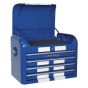 Topchest 4 Drawer Retro Style - Blue with White Stripes Sealey Part No. AP28104BWS