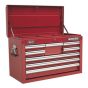 Topchest 8 Drawer with Ball Bearing Slides - Red Sealey Part No. AP33089