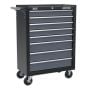 Rollcab 8 Drawer with Ball Bearing Slides - Black/Grey Sealey Part No. AP3508TB