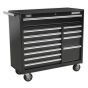 Rollcab 12 Drawer with Ball Bearing Slides Heavy-Duty - Black Sealey Part No. AP41120B