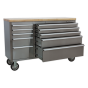 Mobile Stainless Steel Tool Cabinet 10 Drawer Sealey Part No. AP5510SS