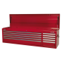 Topchest 10 Drawer with Ball Bearing Slides Heavy-Duty - Red Sealey Part No. AP6610